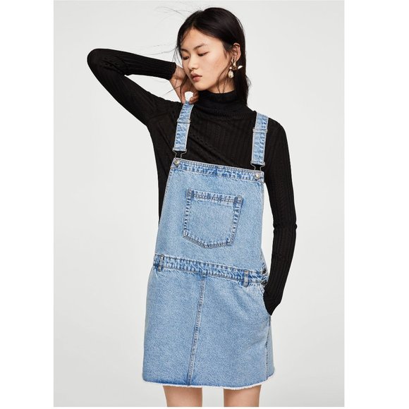 Mango | Dresses | Denim Dungaree Dress Mango Xs | Poshmark